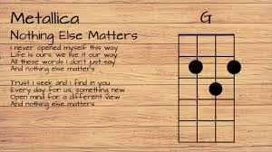 Solo fingerstyle guitar arrangement of nothing else matters. Metallica Nothing Else Matters Ukulele Tutorial W Lyrics Youtube