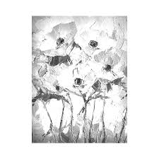 Mor Gelincikler Cizilmis Tuval 2020 Soyut Sanat Tablolar