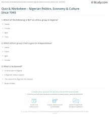 Greenland was a colony of which country until 1981? Quiz Worksheet Nigerian Politics Economy Culture Since 1945 Study Com