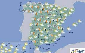 La hora local para la que se predicen todas las variables instantáneas es la que figura en la línea temporal. El Tiempo En Espana Aemet Alerta De Precipitaciones Importantes En Peninsula Y Baleares Desde El Domingo Hasta Mediados De Semana Las Provincias