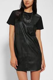 Lucca Couture Faux Leather T Shirt Dress Shirt Dress Style Lucca Couture Dress Leather T Shirt