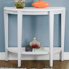 Half Circle Entry Table White Console Table Half Moon Console Table Traditional Decor