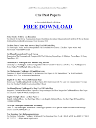 Free geography csec past papers and answers / csec cxc maths past paper 2 ques 10b (i)(b) sec method_jan. Cxc Past Papers E Books Books