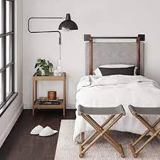 Nathan james harlow wall mount faux leather or fabric upholstered headboard, adjustable height vintage brown straps with black matte metal rail, king. Nathan James Harlow Wall Mount Faux Leather Or Fabric Upholstered Headboard Adjustable Height Vintage Brown Straps With Black Matte Metal Rail Twin Gray Pricepulse