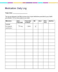 Medication Schedule Template Weekly Chart Printable Medicine