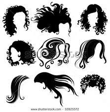 Beautiful Woman With Hairstyles Silhouettes Vector Elements Download Free Vector Art Stock Graphics Imag Black Hair Vector Hair Vector Curly Hair Styles