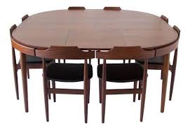 Hans Olsen For Frem Rojle 8 Seat Dining Set On Chairish Com Unique Dining Tables Danish Dining Table Dining Room Accents