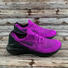 The nike epic react flyknit 2 takes a step up from its predecessor with smooth, lightweight performance and a bold look. Nike Shoes New Nike Epic React Flyknit 2 Purple Bq892850 Poshmark