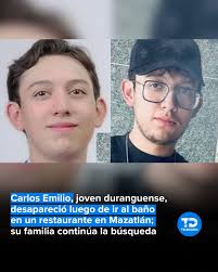 ⚠️Carlos Emilio Galván, joven de 21 años de origen duranguense, desapareció  luego de ir al baño en un restaurante-bar de Mazatlán, Sinaloa; el hecho se  dio mientras se encontraba en un viaje