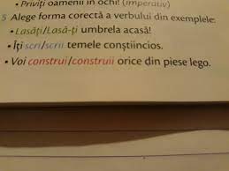 Puteți descărca muzică la simpla atingere a unui buton gratuit pe telefon sau pe computer. Alege Forma CorectÄ A Verbului Din Exemplele LasaÈi Lasa Èi Umbrela AcasÄ IÈi Scri Scrii Temele Brainly Ro
