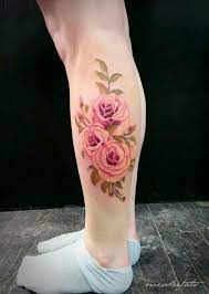 Pin By Brittany Morris On Tattoos Calf Tattoo Rose Tattoos Pink Rose Tattoos