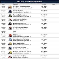 The 2021 nfl season will conclude in february 2022, at sofi stadium in inglewood, calif. Looking Ahead To The 2021 Notre Dame Football Schedule And How It Works One Foot Down