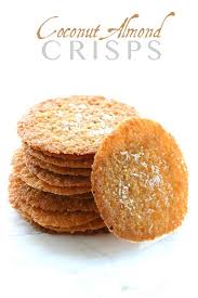 Coconut Almond Crisps Coconut Recipes Low Carb Recipes Dessert Low Carb Cookies