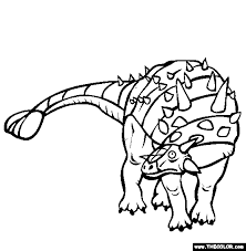 Printable easy dinosaur for toddlers coloring page. Dinosaur Online Coloring Pages