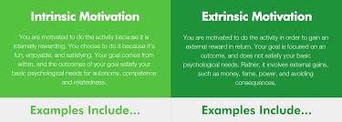 What is the difference between extrinsic and intrinsic motivation? Extrinsic Intrinsic Motivation Examples What S The Difference Sprigghr
