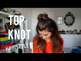 Choosing the right medium length haircuts for thick hair and upgrading them with flattering colors will inevitably lead you to your new self you'll love. How To Create The Top Knot Half Down Hairstyle Easy Youtube