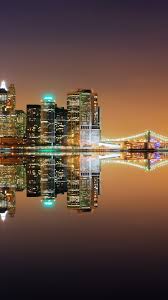 New york at night is sublime, #newyork #video #marketing. New York Beautiful Night River Skyscrapers Lights Water Reflection 750x1334 Iphone 8 7 6 6s Wallpaper Background Picture Image