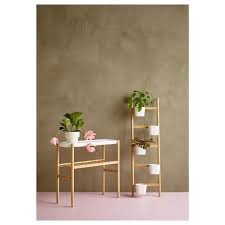 Satsumas Plant Stand Bamboo White Length 33 Ikea In 2020 Indoor Plant Shelves Plant Shelves Bedroom Plants