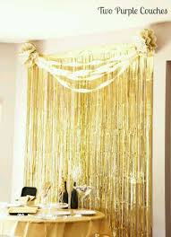 Black And Gold Backdrop Curtains Gold Fringe Backdrop For A Gatsby Themed Party Streamer Backdrop Curtain Backdrops Masquerade Party Decorations