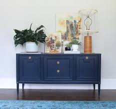 Coastal Blue Mid Century Console Blue Console Table Furniture Painted Furniture
