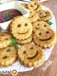 وجوه البطاطس الضاحكة بالصور من Farfalla Recipe Food Yummy Desserts