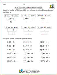 Math Place Value Worksheets To 100 Place Value Worksheets Math Place Value 1st Grade Math Worksheets