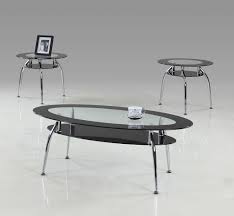 The base has a unique design and comes in a shiny finish. Mila Modern Black And Glass Coffee And End Table Set