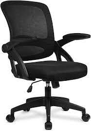 amazon com desk chair ergonomic office computer chair mesh computer chair with flip up arms lumbar black office chair mesh computer chair home office chairs