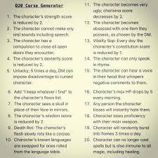 Many people use it for fun as well as for serious work as they want to use aesthetic font. Add A Twist To Your Game With These Curses Perhaps A Disgruntled Witch Doctor Decides To Dungeon Master S Guide D D Dungeons And Dragons Dungeons And Dragons