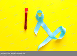 Get information on prostate cancer screening and prevention, risk factors, psa testing, prostate exam, and other tests that screen and detect for not all medical experts agree that screening for prostate cancer will save lives. Blue Ribbon And Blood Sample On Color Background Prostate Cancer Awareness Concept Stock Photography Agency Pixel Shot Studio