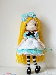 臨也老師 鉤針玩偶圖解愛麗絲和兔子 Crochet Doll Pattern Crochet Dolls Free Patterns Amigurumi Doll