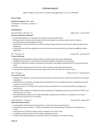 business operations manager resume