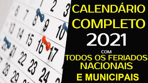 Esta página contiene un calendario nacionales de todos los días feriados de 2021 en paraguay. Calendario De Feriados Nacionais E Municipais Cdl Aimores