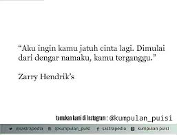 Puisi Pendek Kumpulan Puisi Zarry Hendrik Puisi Motivasi Kutipan Dalam