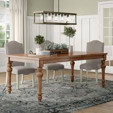 How many people can a 8 foot round table seat? Farmhouse Rustic 8 Seat Dining Tables Birch Lane