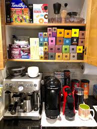 our coffee corner. we've run outta room