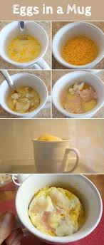 These microwave recipes are also great for teaching kids (especially teenagers who are about to leave for college) how to cook. Eggs In A Mug Recipe Quick Breakfast To Take On The Go For Kids College Back To School Mug Recipes Recipes Quick Breakfast Recipes