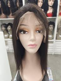 Full Lace Wig 100% Handmade, Virgin Brazilian Hair Natural Color Straight