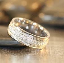 Infinity Celtic Knot Wedding Band 14k White Gold Unique Mens Wedding Ring Eternity Band Solid Mens Wedding Rings Unique Celtic Wedding Rings Mens Wedding Rings