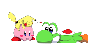 Cute Yoshi 3 Yoshi Pikachu Kirby