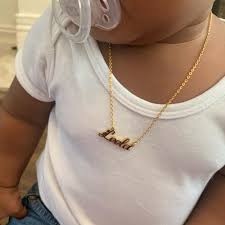 Baby Jewelry Personalized Name Necklace Children Necklace Baby Girl Boy Necklace Custom Name Chain Gold Stainless Steel Chain Aliexpress Jewelry Accessories