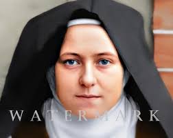 Vintage Saint Therese Holy Water Font, Saint Therese Benitier, French St  Therese of Lisieux Font