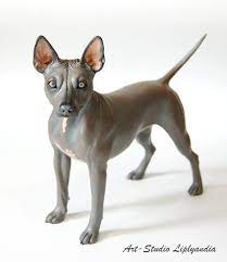 American Hairless Terrier Dog Sculpture Hairless Dog Dog Art