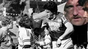 Mark Broadhurst and Steve Bowden going at it Manly v Newtown Jets 1981.