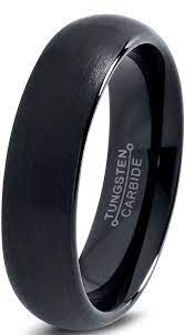 Charming Jewelers Tungsten Wedding Band Ring 6mm For Men Women Comfort Fit Black Domed Brushed Lifetime Guarantee Walmart Com In 2021 Tungsten Wedding Bands Mens Wedding Bands Black Mens Wedding