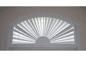 Interior shutters are often the best window covering for this type of window. Arched Sunburst Poly Shutters From Direct Buy Blinds