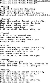Love Song Lyrics For Still In Love Brian Mcknight