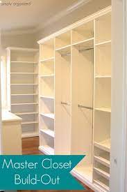 master closet build out simply organized remodel designs narrow double vanity