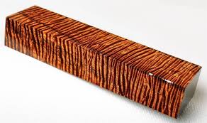 Stabilized Curly Koa Knife Block Turning Craft Wood Reel Seat Blank Koa3628