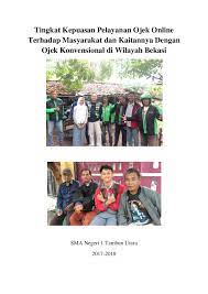 Doc Makalah Penelitian Sosiologi Ojek Online Dan Ojek Konvensional Alisah Nurul Aulia Academia Edu